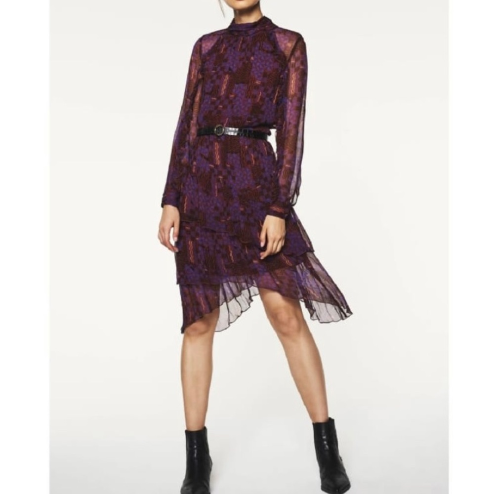 BA&SH Robe Macha Burgundy Midi Dress M - NWT